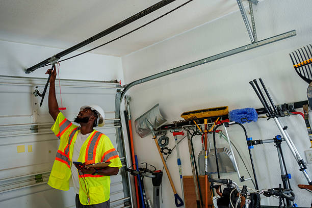 Professional Garage Door Panel Replacement technician working in Bloomington, MN